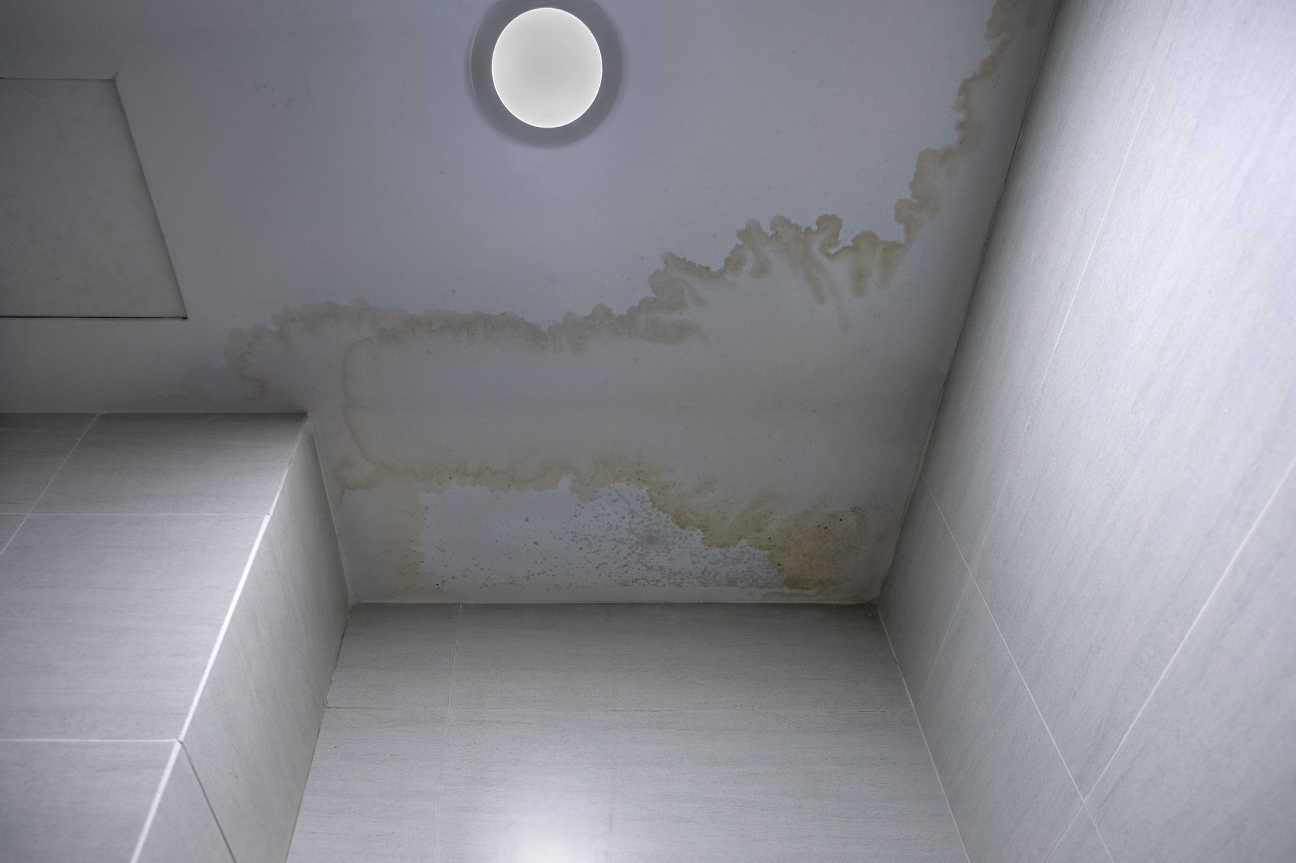 interior ceiling with moisture damage
